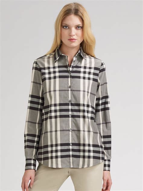 burberry black shirt for womens|Burberry women's shirts on sale.